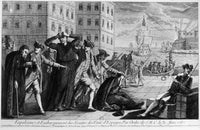 Spain: Expulsion of Jesuits - 1767 Contemporary Line Engraving Print