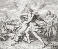 Cain Killing His Brother Abel Fine Art Print by Julius Schnorr Von Carolsfeld