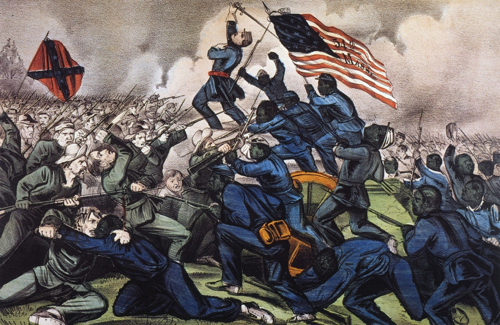 Battle of Fort Wagner, 1863 - Gallant Charge of the 54th Massachusetts Regiment Lithograph Print