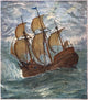Mayflower At Sea Fine Art Print - Pilgrims' Voyage to America