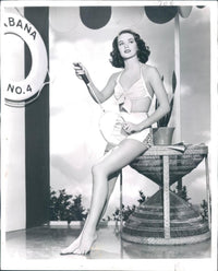 Dorothy Malone Holding Tennis Racket Photo Print