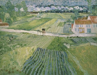 Landscape with Carriage and Train Fine Art Print by Vincent van Gogh