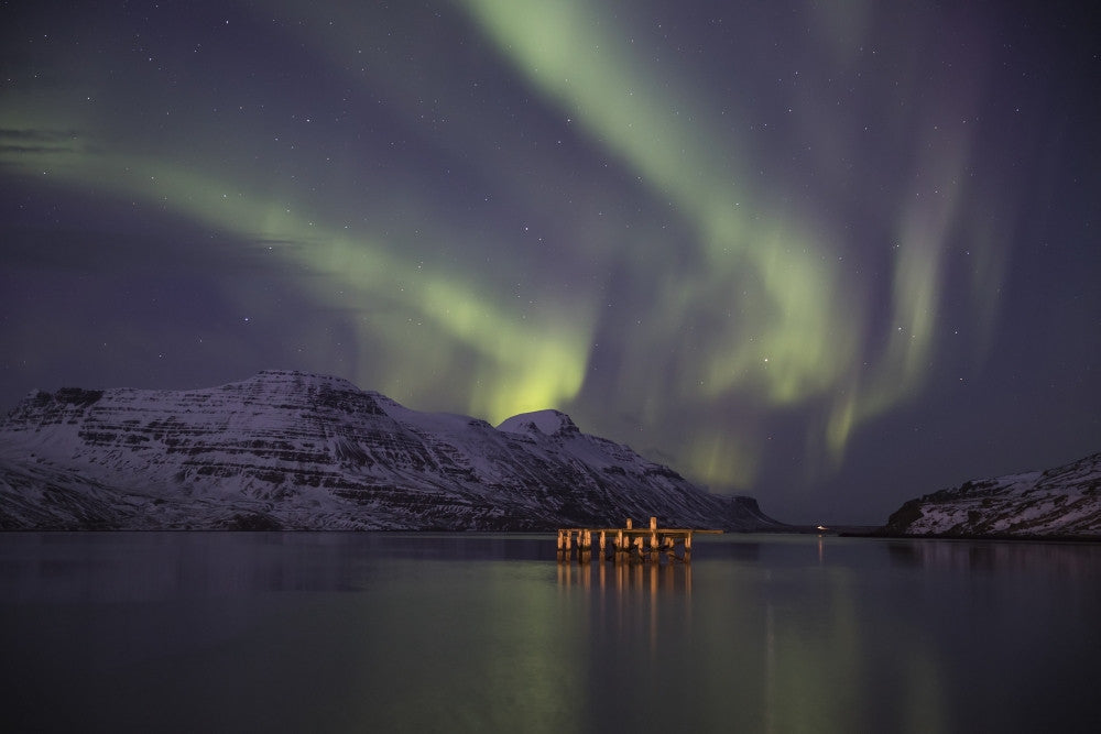Aurora Borealis Poster Print - Djupavik, Iceland by Robert Postma