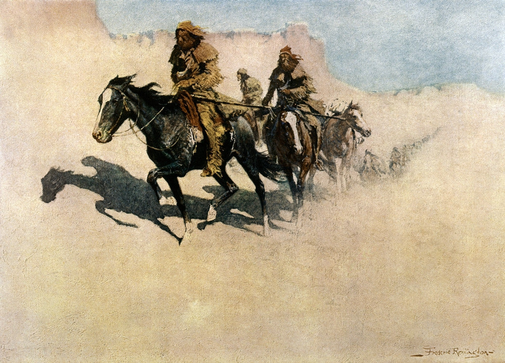 Jedediah Smith in the Mojave Desert - Fine Art Print by Frederic Remington
