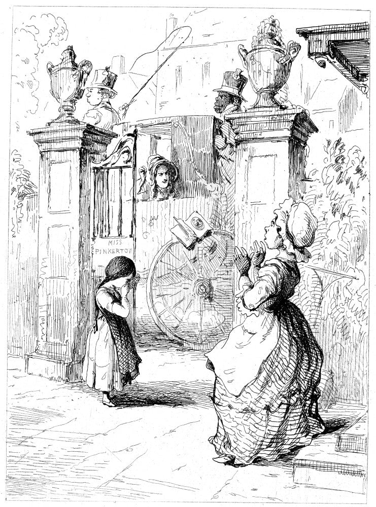 Thackeray: Vanity Fair - Rebecca's Farewell Etching Print