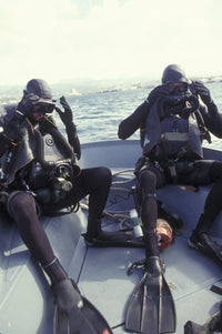 Navy SEALs Combat Swimmers Utility Boat Fine Art Print