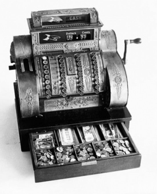 Close-Up Antique Cash Register Fine Art Print