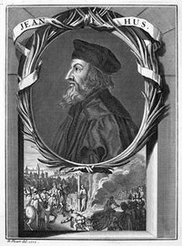 Jan Hus: Bohemian Religious Reformer Copper Engraving by Bernard Picart