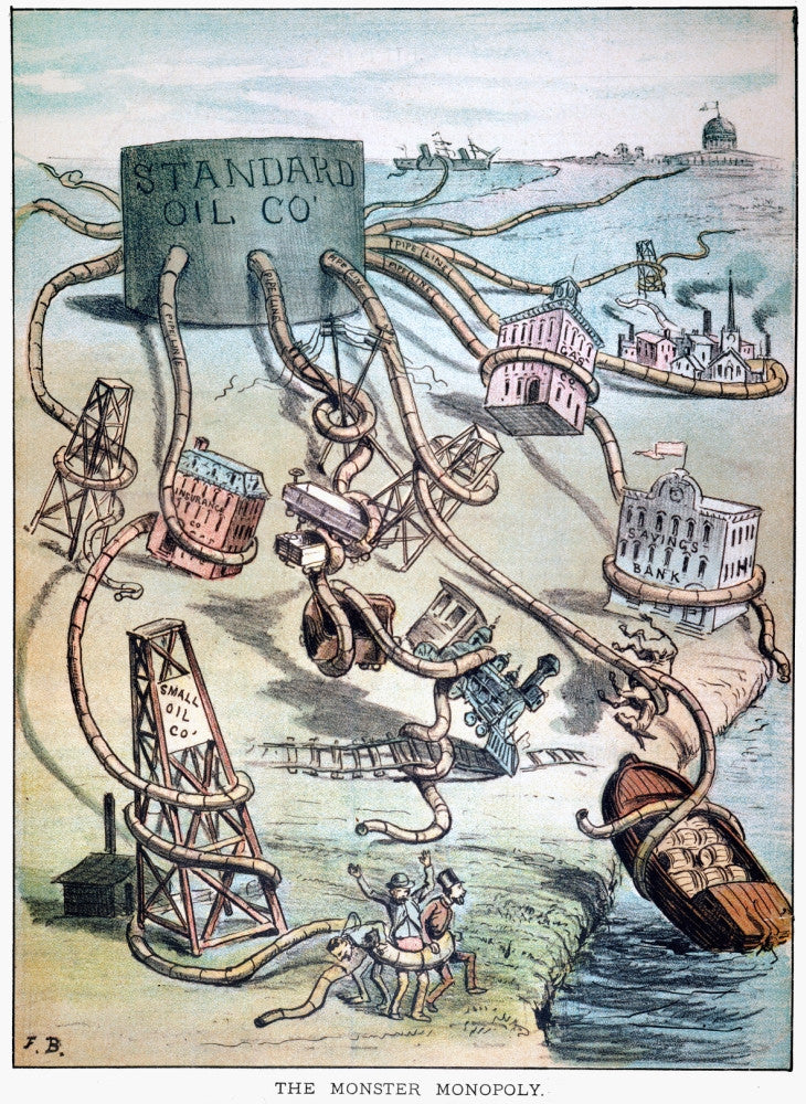 Standard Oil Cartoon 'Monster Monopoly' Fine Art Print - 1884