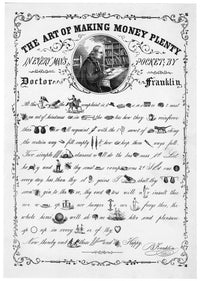 Franklin: The Art of Making Money Rebus Fine Art Print