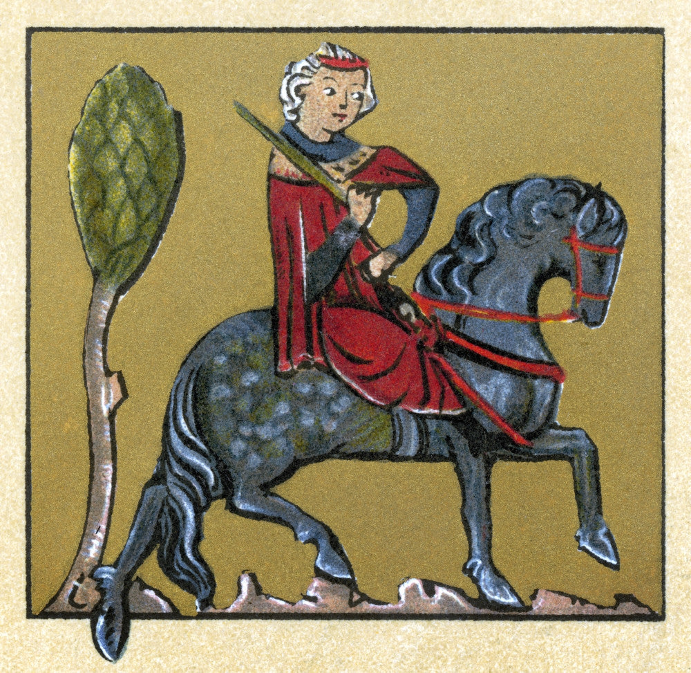 Bernart De Ventadour 13th Century French Manuscript Art Print