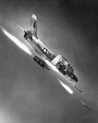 F-86 Jet Fighter Plane Poster Print - Korean War Era Artwork