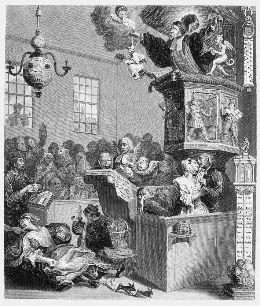 Hogarth's Methodism: Credulity, Superstition and Fanaticism Fine Art Print | Granger Collection