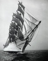 Tall Ship Sailing in the Sea Fine Art Print