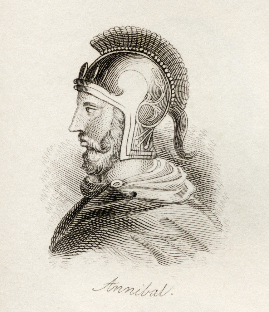 Hannibal the Great Fine Art Print from Crabbs Historical Dictionary