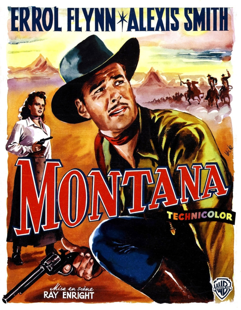 Montana Movie Poster featuring Alexis Smith and Errol Flynn (1950)