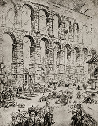 Aqueduct at Segovia Fine Art Print by Ada C. Williamson