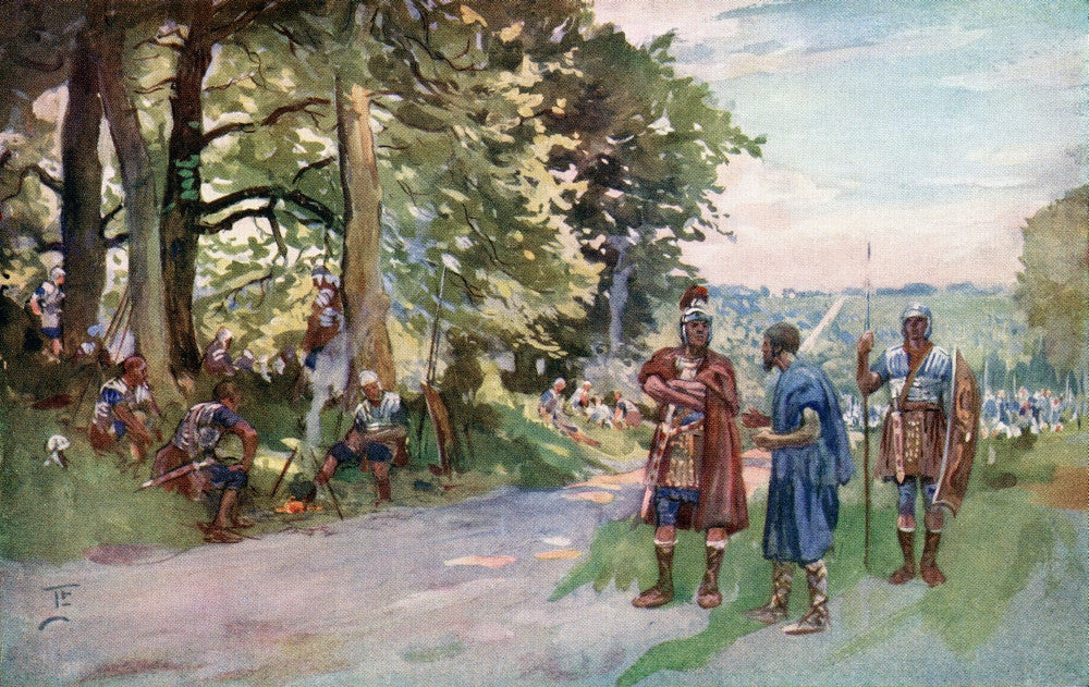 Roman Legion Wayside Halt Fine Art Print by Hilary Jane Morgan