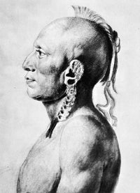 Saint-Memin: Osage Warrior Fine Art Print by Charles Balthazar Julien Fevret De Saint-Memin