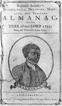 Benjamin Banneker Woodcut Portrait Fine Art Print - 1795 Almanack