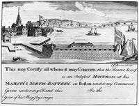 Boston Harbor Fine Art Print - Engraved Certificate (C1770) by Granger Collection