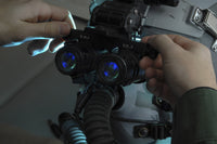 Airman Adjusting Night Vision Goggles Fine Art Print