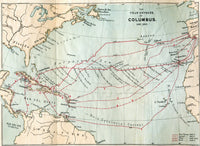 The Four Voyages of Christopher Columbus Fine Art Print by Hilary Jane Morgan