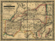 Vintage Railroad Map of the Middle States Poster Print