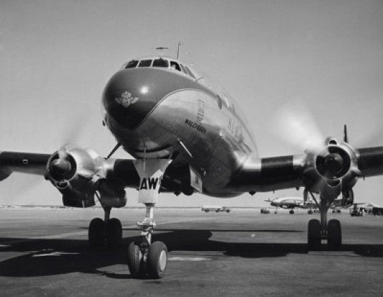 Low Angle Airplane on Runway Fine Art Print