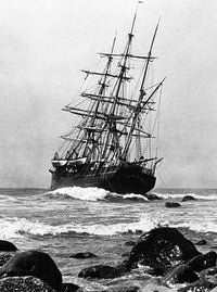 The Wanderer Whaling Ship Poster Print - 1924 Wreck off Cuttyhunk Island