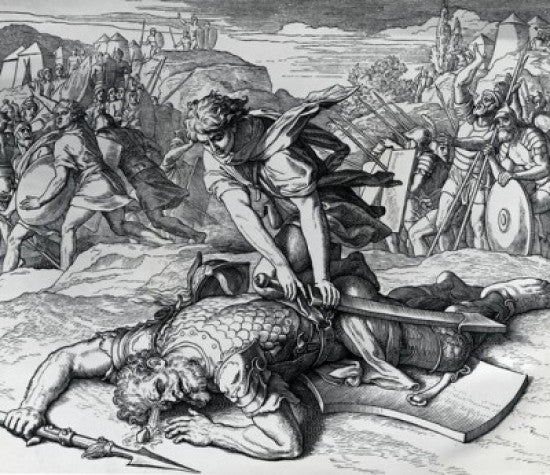David Slays Goliath Fine Art Print by Julius Schnorr von Carolsfeld