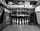 Machinery and Bowling Pins at the End of a Lane Fine Art Print