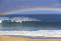Rainbow Over Shore Break Beach Fine Art Print - A21E