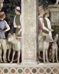 Camera degli Sposi: Grooms with Dogs Fine Art Print by Andrea Mantegna