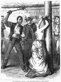 Whipping Post, 1878 - American Newspaper Engraving Print