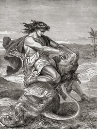 Samson Killing The Lion Fine Art Print by Ken Welsh | Design Pics