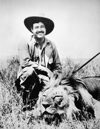 Ernest Hemingway Hunting in Kenya Fine Art Print - Granger Collection