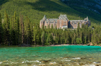 Banff Springs Hotel and Bow River Fine Art Print by Panoramic Images