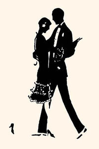 Young Couple in Formal Attire Dance Fine Art Print by Maxfield Parrish