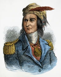 Tecumseh Native American Chief Fine Art Print - 19th Century Wood Engraving