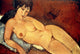 Modigliani: Nude on a Blue Cushion Fine Art Print - Canvas by Amedeo Modigliani
