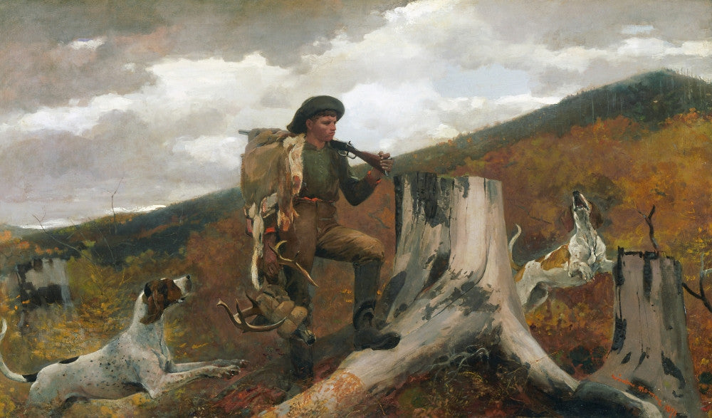 Homer: A Huntsman and Dogs Fine Art Print by Winslow Homer