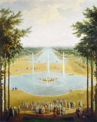 Louis XIV Surrounded by His Court at the Pool of Apollo Fine Art Print by Jean-Baptiste Martin