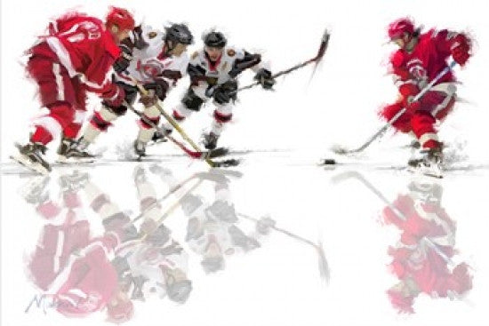 Ice Hockey 1 Fine Art Print by The Macneil Studio (36x24)
