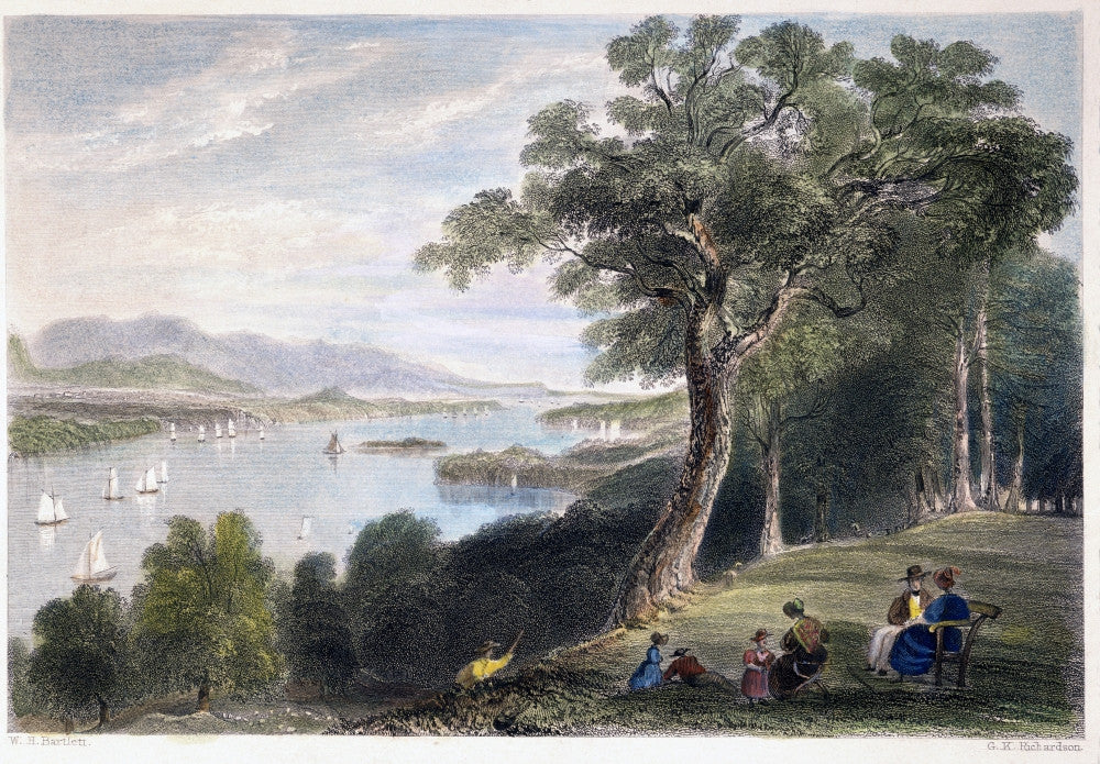 Hyde Park, New York, 1837 Engraving Print by Granger Collection