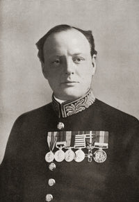 Sir Winston Churchill Fine Art Print by Ken Welsh | Posterazzi