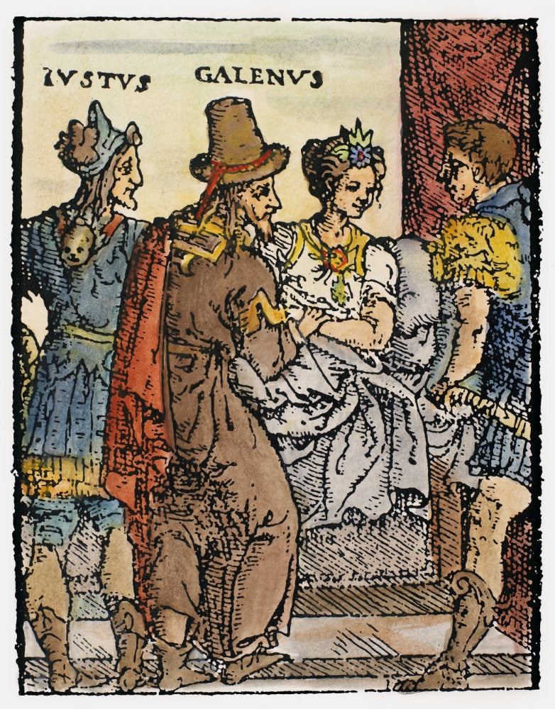 Galen's Diagnosis of Unrequited Love - Woodcut Print by Granger Collection