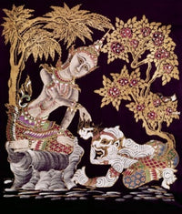 Thai Girl Subduing Monster Fine Art Print by Limatibul Surint