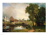 Dedham Lock and Mill Fine Art Print by John Constable