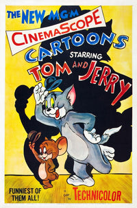 Tom and Jerry Classic Movie Poster Masterprint (1955) - Fine Art Print